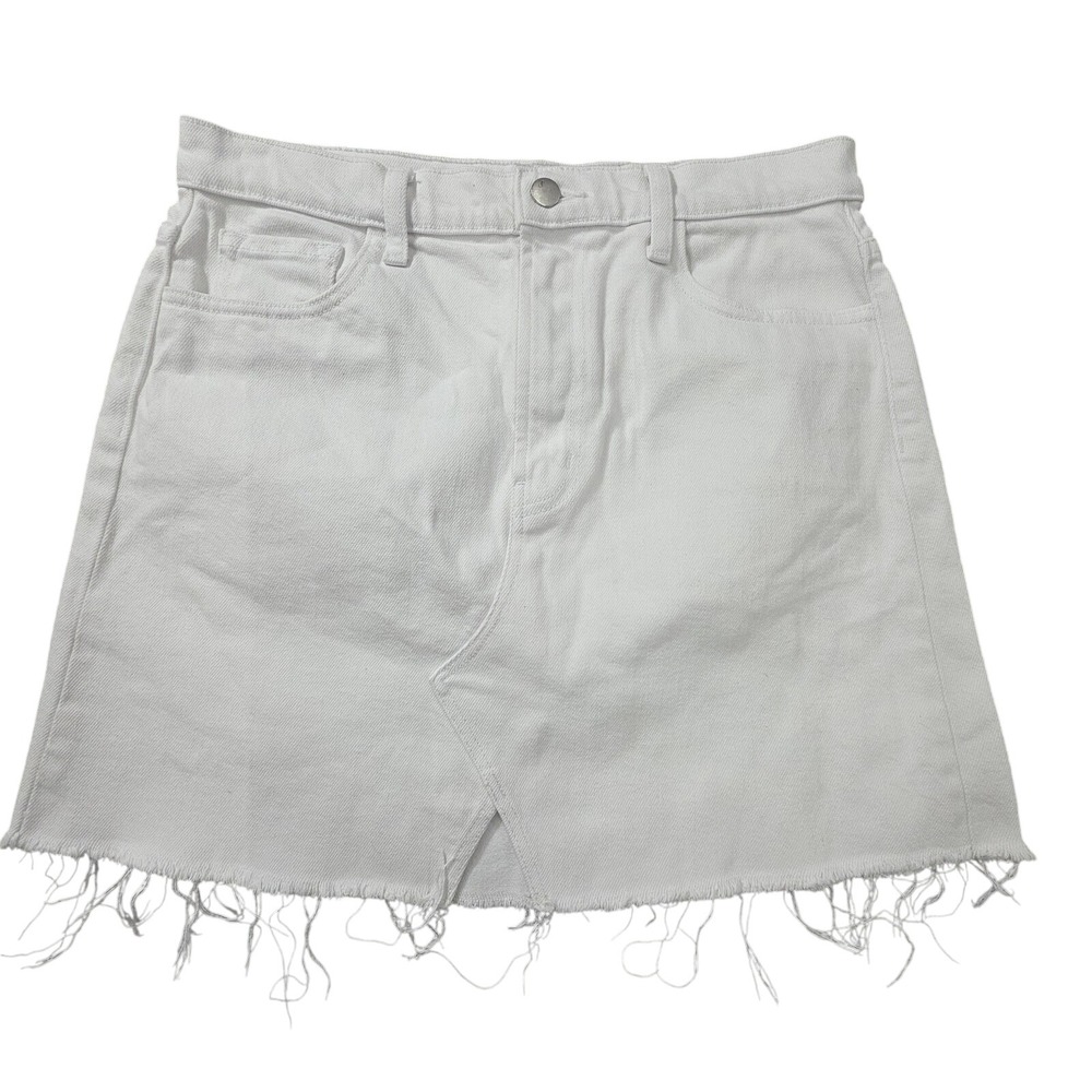 J Brand Skirt Womens 29 White Denim Frayed Country Prairie Cottagecore Westernโ